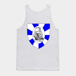 boat on blue emblem Tank Top